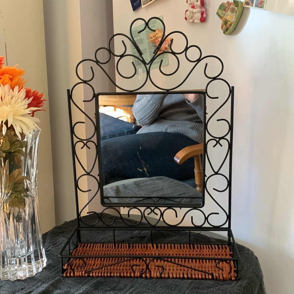 Mirror with shelf